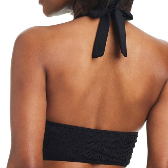 Bar III Crochet Longline Halter Bikini Top - Picture 9 of 9